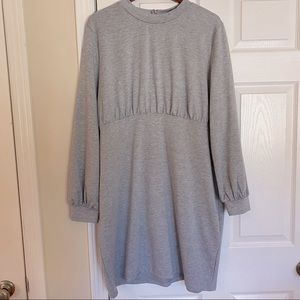 Showpo dress, sweatshirt dress in gray
